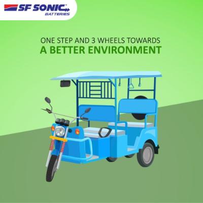 SF Sonic 12S‑600L Battery – Typical SF Three-Wheeler Battery